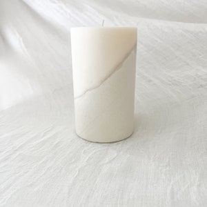 Unique White Cement Candle / Organic Soy Wax / Home Decor / Housewarming Gift