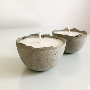 Cement Candle concrete Bowl Candle Home Decor Housewarming Gift Modern Candle Organic Soy Candle Cute Candle Minimalistic Candle