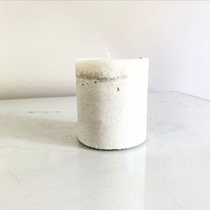 Candle White Pilar Candle Concrete Candle Cement Candle Modern Candle Minimalistic Candle Home Decor Candle Boho Candle Candle Gift For Her
