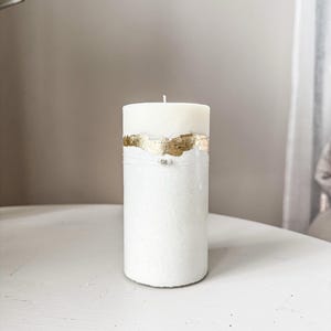 Gold Leaf White Cement Soy Candle