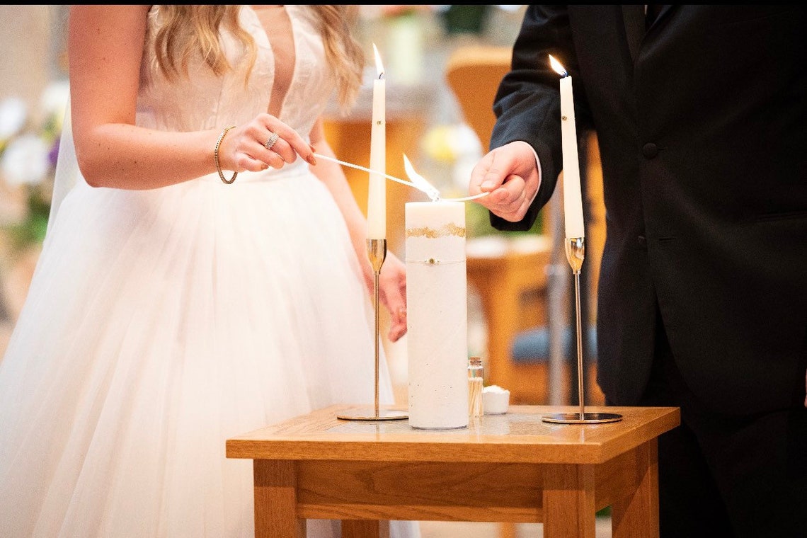 Unity Candle 11 Ceremony Candle Home Decor Unique Candle Etsy