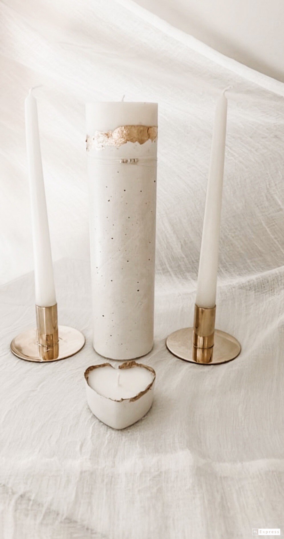 Juego de velas de unidad para bodas, cera de soja, detalles dorados, 6  piezas - Etsy México, image size:996x1893