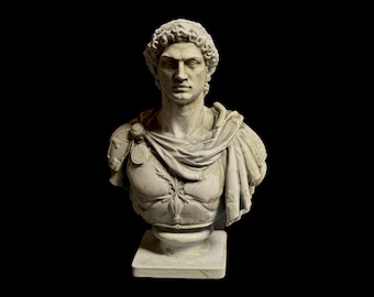 Alexander the Great Bust – Stone-Effect Greek Warrior Sculpture | Ancient Greek Hero Bust | Classical Home & Office Decor Gift