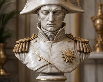 Napoleon Bonaparte Bust, Classical Historical Sculpture, Marble Bronze Color Finish, 15-70 cm