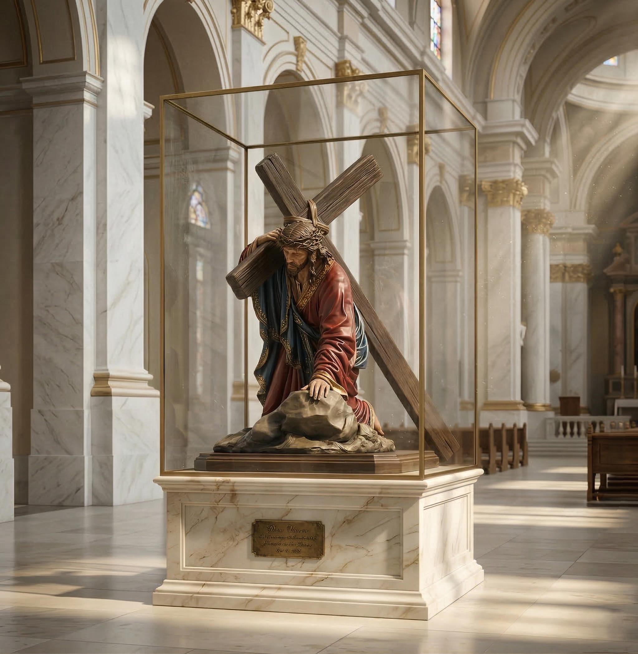 Jesus Carrying the Cross Statue, Way of the Cross Sculpture