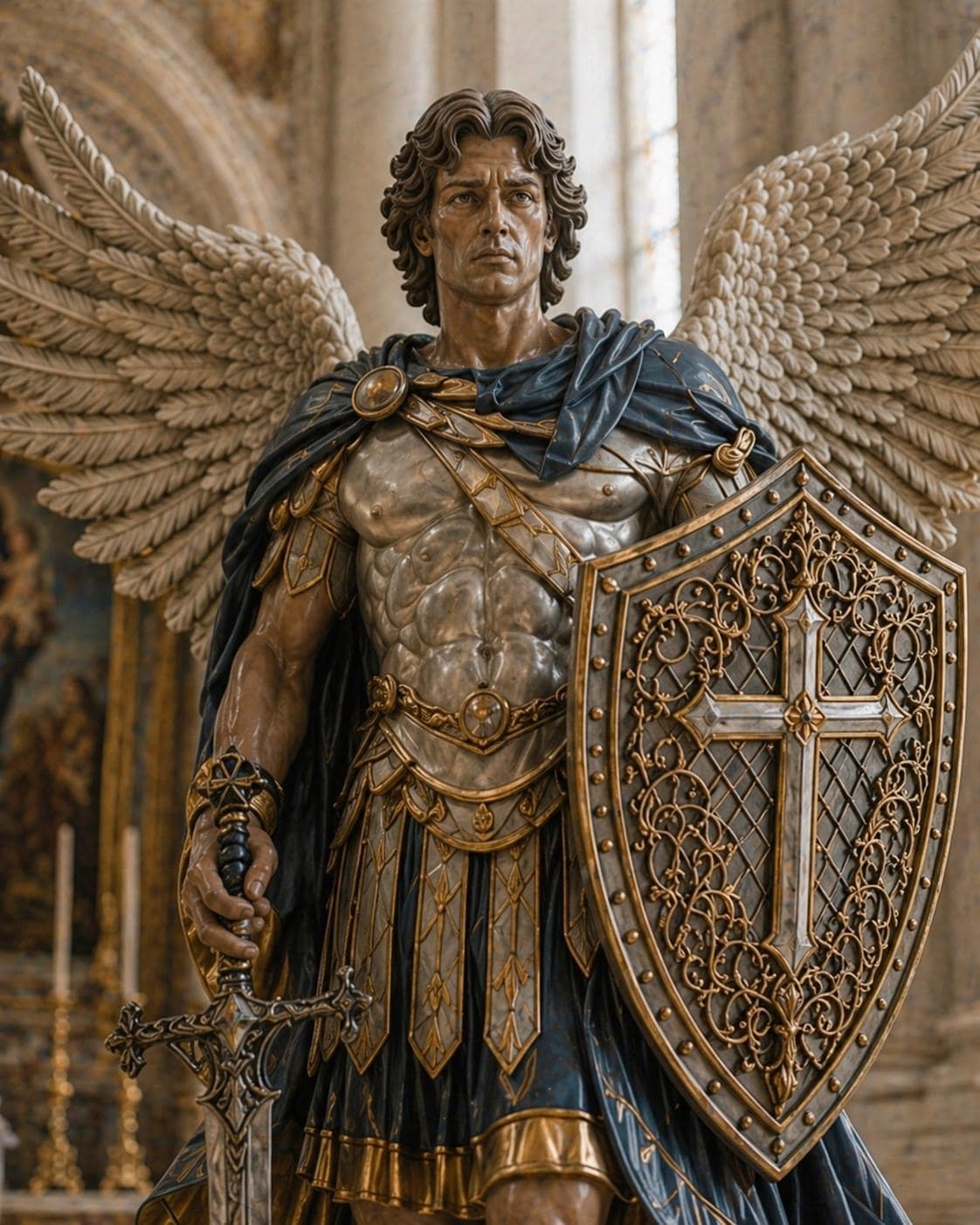 Archangel Michael Statue – Holy Guardian Angel Figure With Sword ...