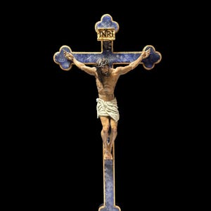 Jesus Crucifix Corpus Statue – Catholic Wall-Mounted Christ Figure | Hand-Painted Resin Sculpture for Home Altar or Chapel Decor