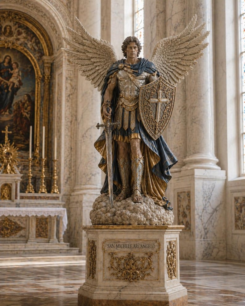 Archangel Michael Statue – Holy Guardian Angel Figure With Sword ...