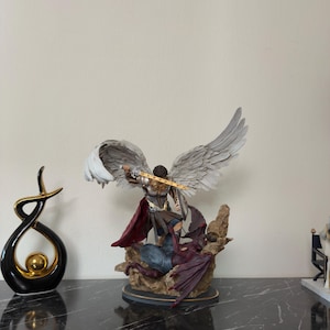 Archangel Michael Statue – Hand-Painted Catholic Saint Figure | Defender of Heaven Sculpture for Home Altar or Spiritual Protection