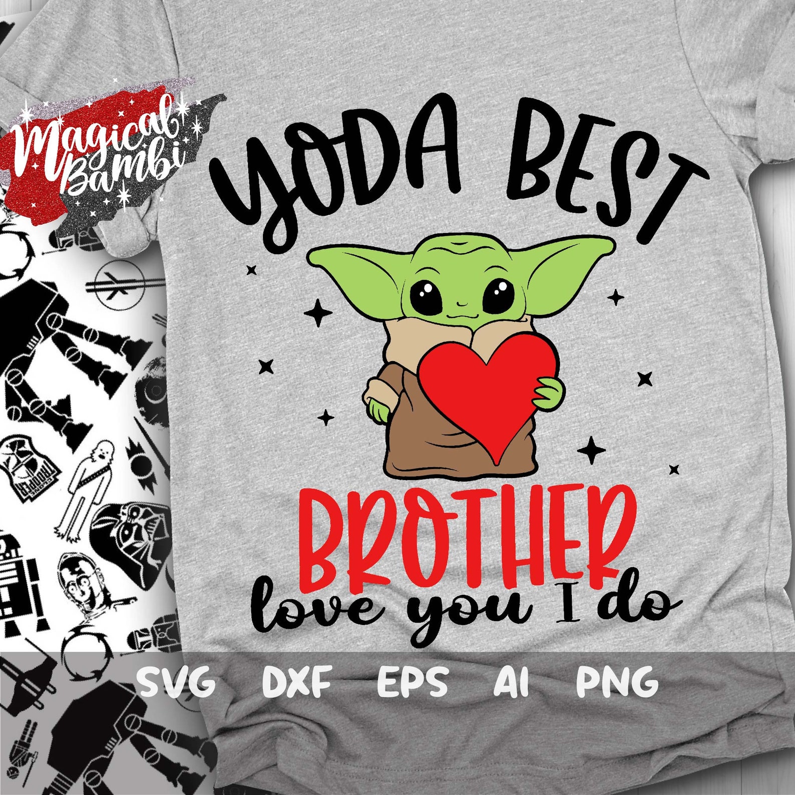 Yoda Best Brother Svg Love You I Do Svg Baby Yoda Svg Yoda - Etsy