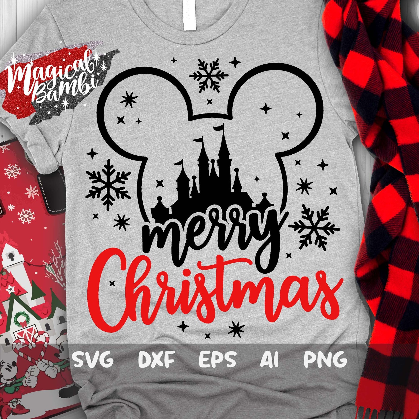 Disney Christmas Svg Merry Christmas Castle Svg Disney Xmas | Etsy