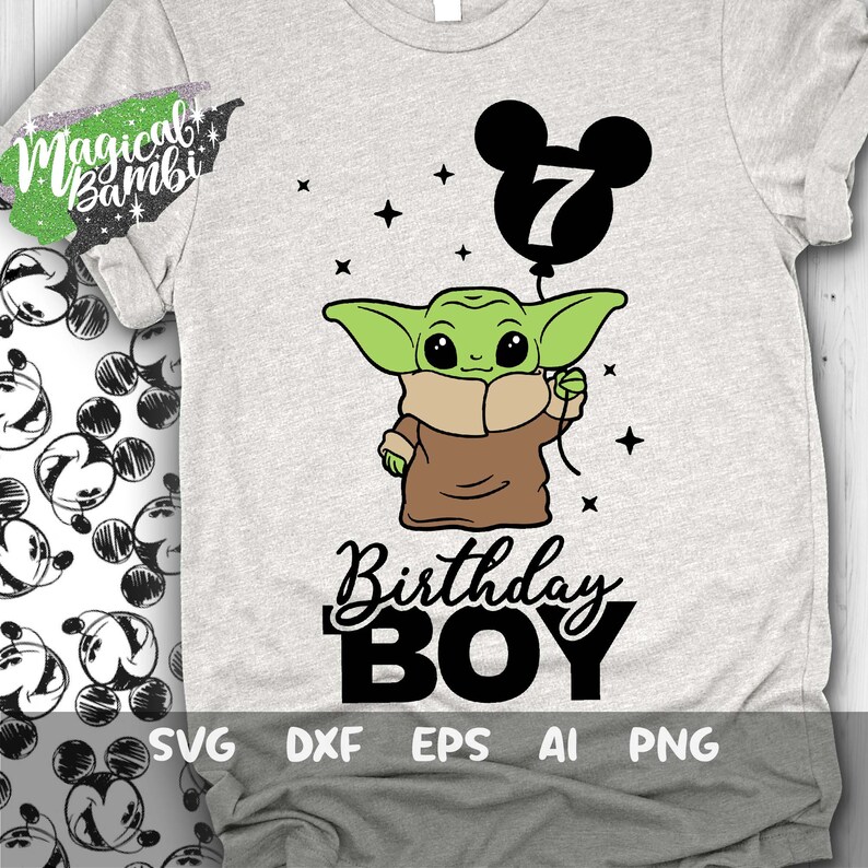 Yoda Seven Birthday Svg 7th Birthday Yoda Svg Birthday Boy - Etsy
