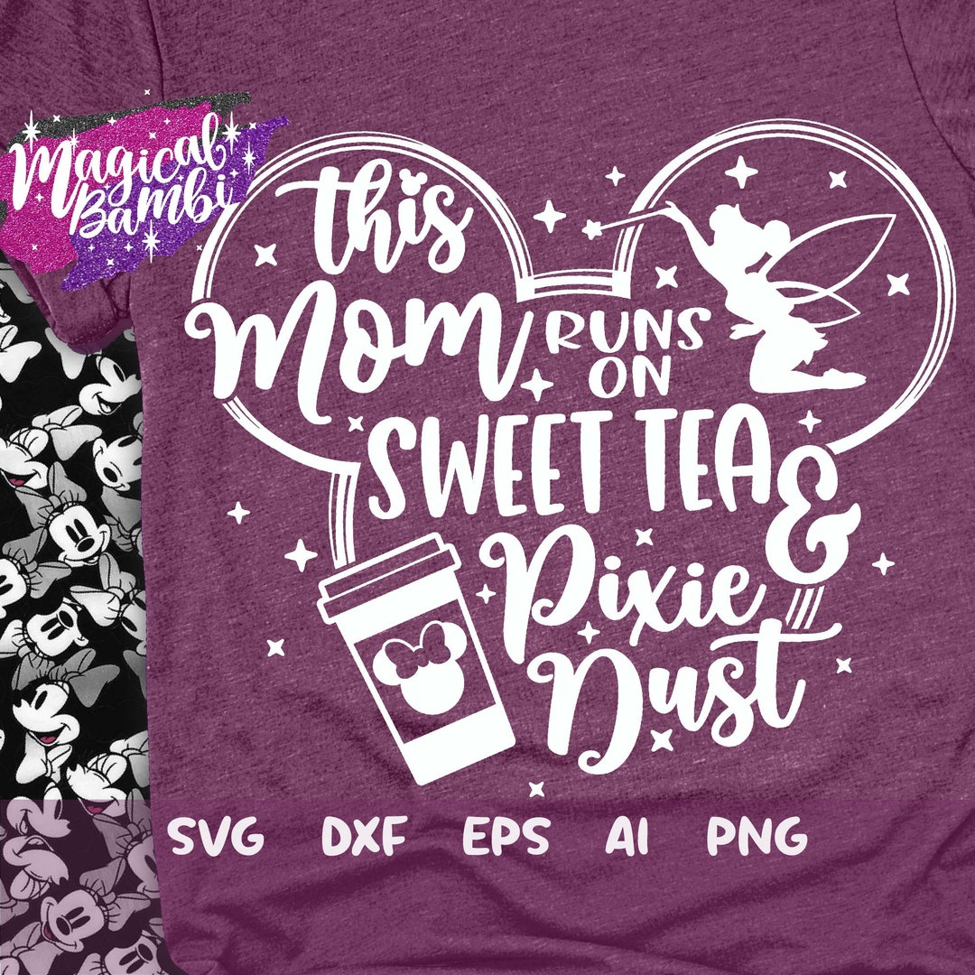 Esta mamá corre en Sweet Tea y Pixie Dust Svg Mouse Ears Svg - Etsy España
