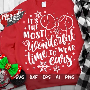 It&#39;s The Most Wonderful Time To Wear Ears SVG, Merry Christmas Svg, Christmas Trip Svg, Magic Castle Svg, Mouse Ears Svg, Dxf, Png