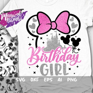 Birthday Girl Svg, Mouse Birthday Svg, Birthday Trip Svg, Mouse Ears Svg, Main Street Svg, Magical Birthday Svg, Dxf, Png