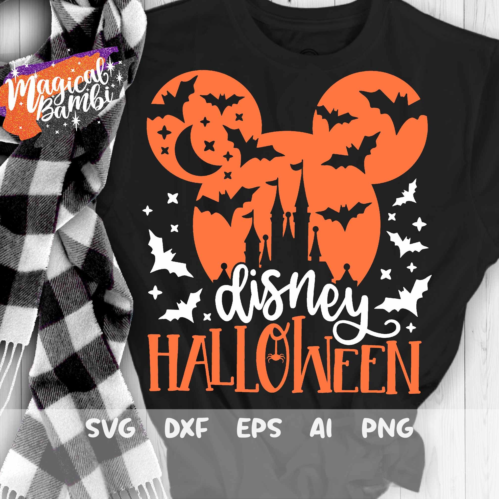 Download Disney Halloween Svg Halloween Castle Svg Mickey Head Bats Etsy