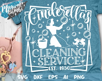 Cleaning Service Svg, Glass Slipper Svg, Princess Quote Svg, Hand Lettered Svg, Cut File Svg, Dxf, Eps, Png