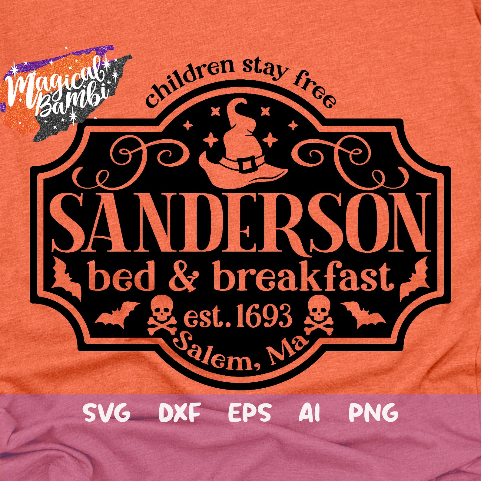Sanderson Bed and Breakfast Sign Svg Sanderson Sisters Cut Etsy