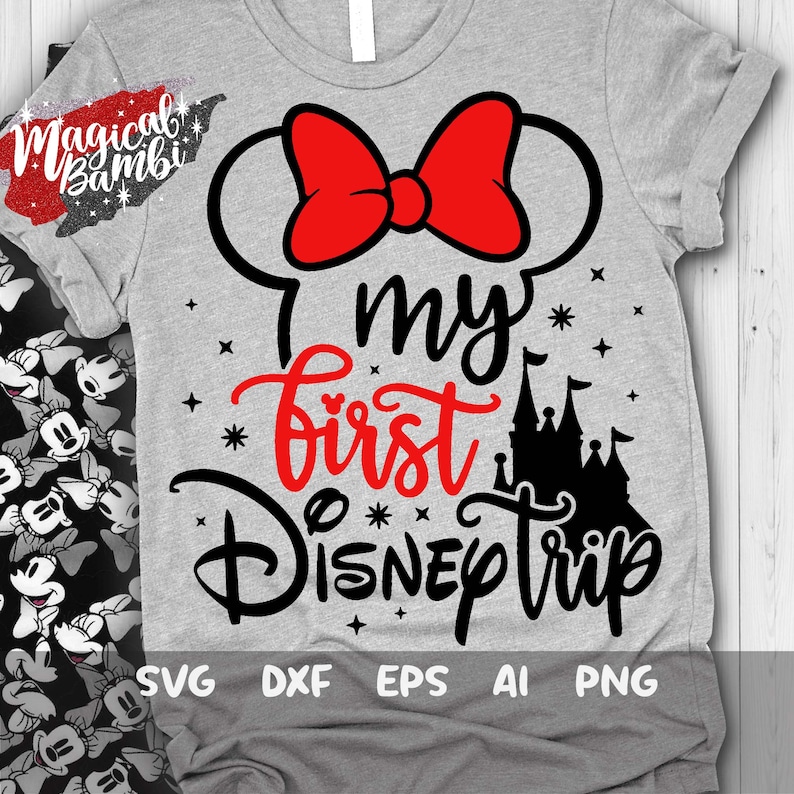 My First Disney Trip Svg Minnie Disney Trip Shirt Svg Etsy