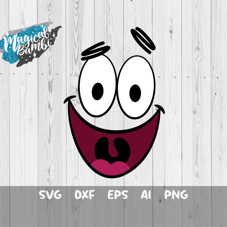 Patrick Star Face Svg Patrick Cut File SpongeBob Square | Etsy