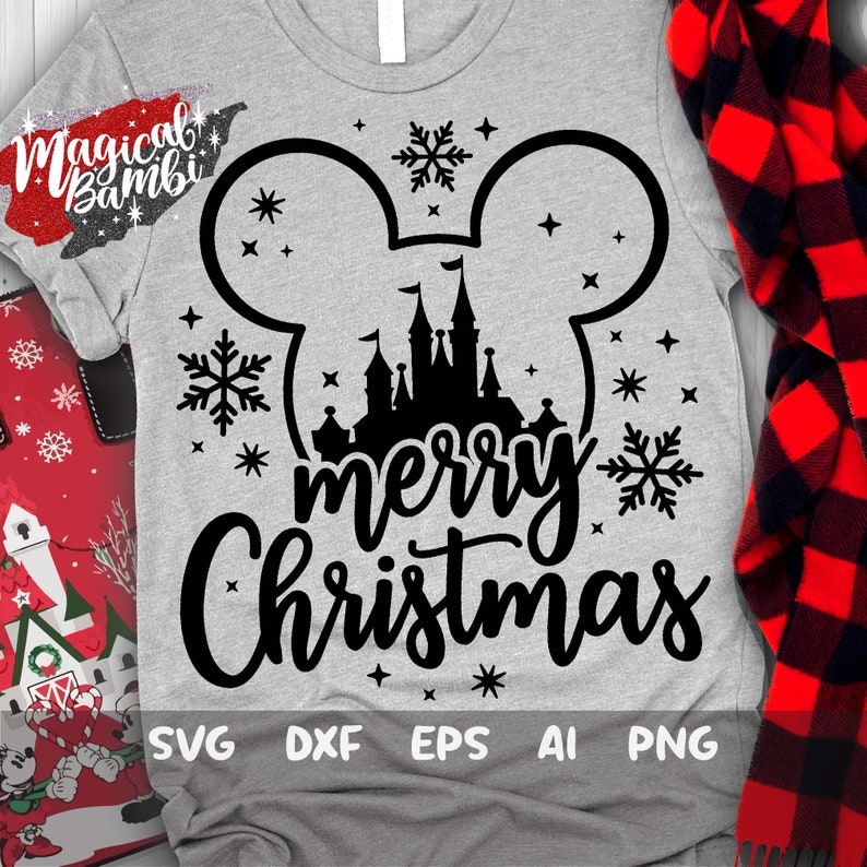 Download Disney Christmas Svg Merry Christmas Castle Svg Disney ...