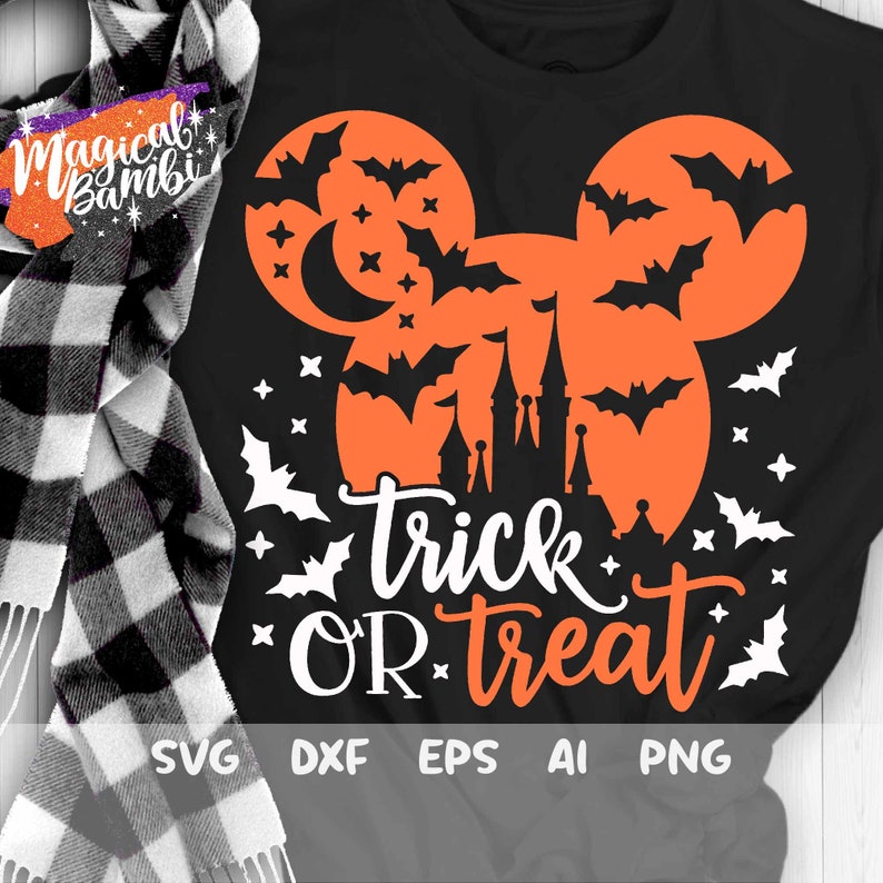 Trick-or-Treaten-Stempel-Svg, Halloween-Maus-Svg, Halloween-Schloss-Svg, Schneidedateien