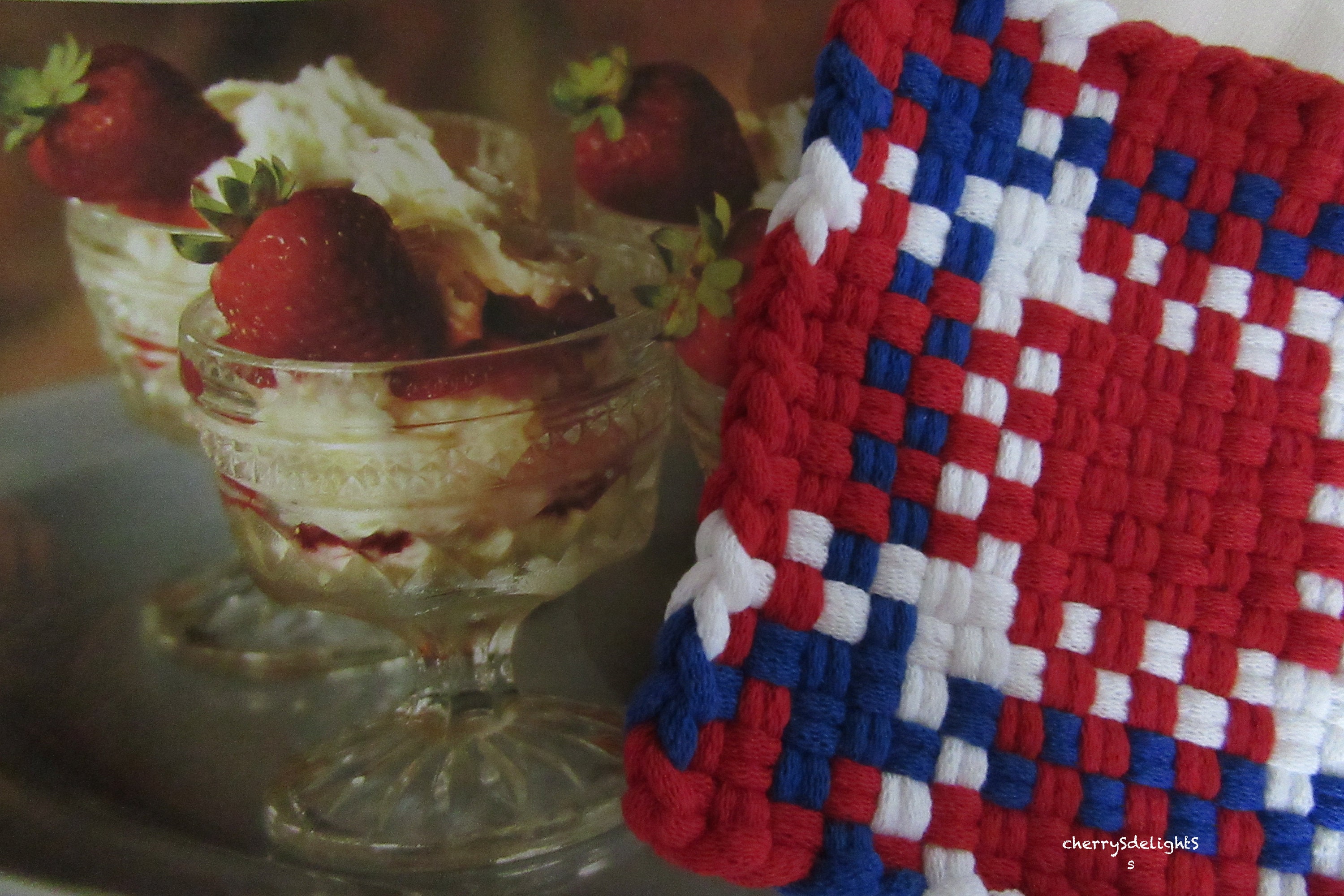 Handmade Potholders Woven With Cotton Loops on a Traditional 5.5 Square