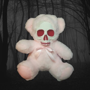 Large Creepy Pink Plushie Teddy Bear - Cryptic Critter