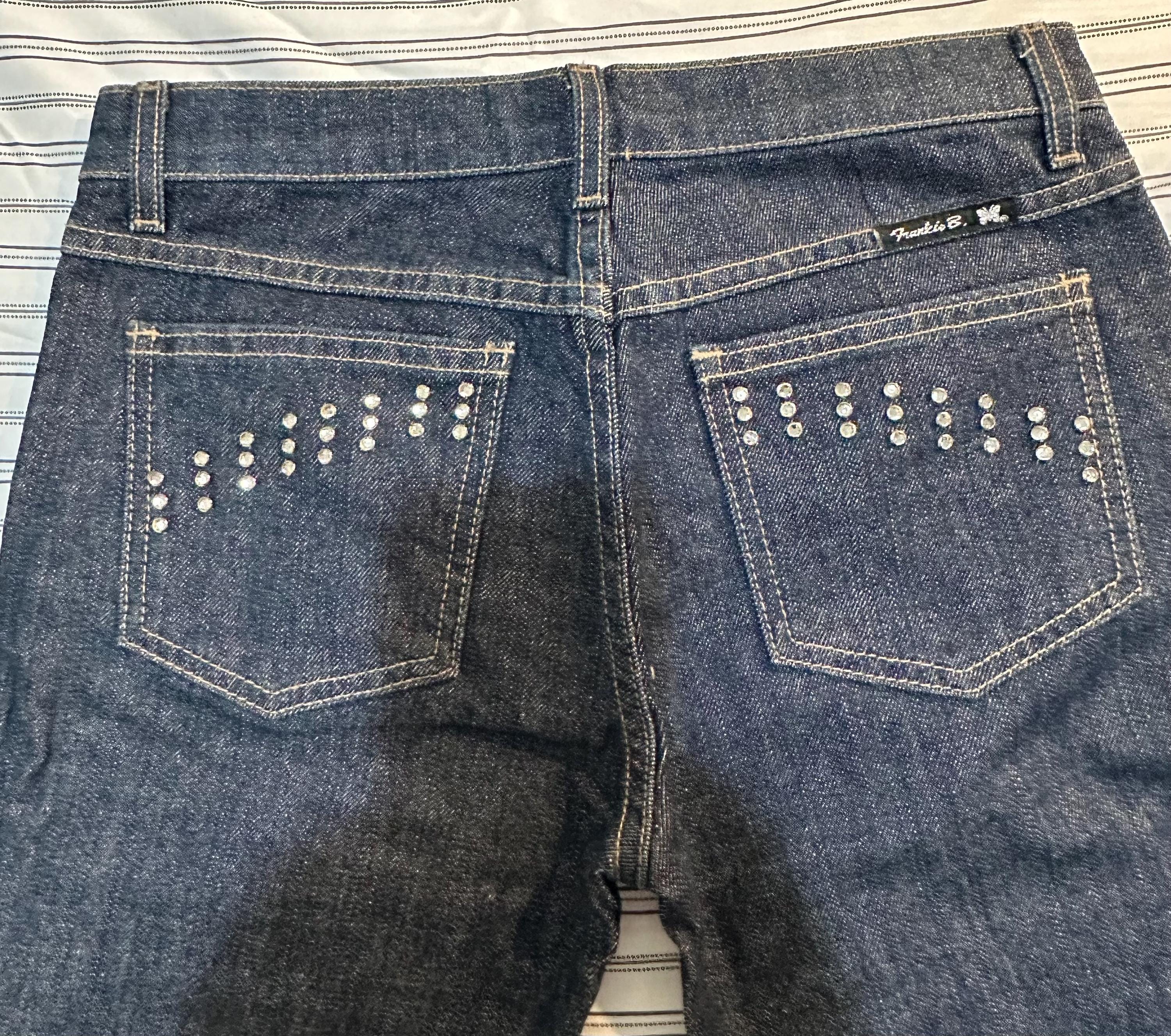 Frankie B Jeans Size 4 Inseam 34 Inches Flared With Rhinestones - Etsy