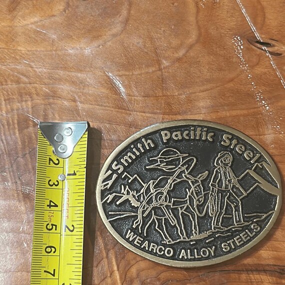 Smith Pacific Steel Dyna Brass Vintage Belt Buckle - Etsy display picture 2