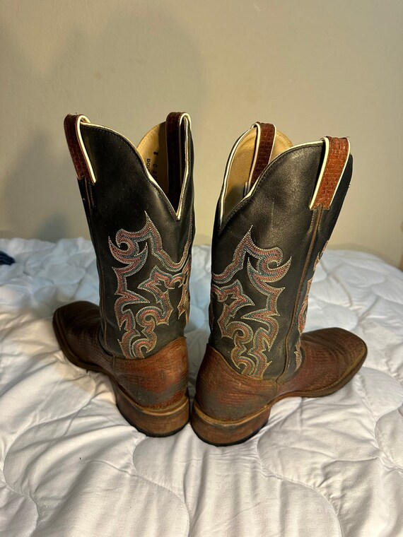 Boulet Cowboy girl Leather Boots Size 8C Women 10… - image 6