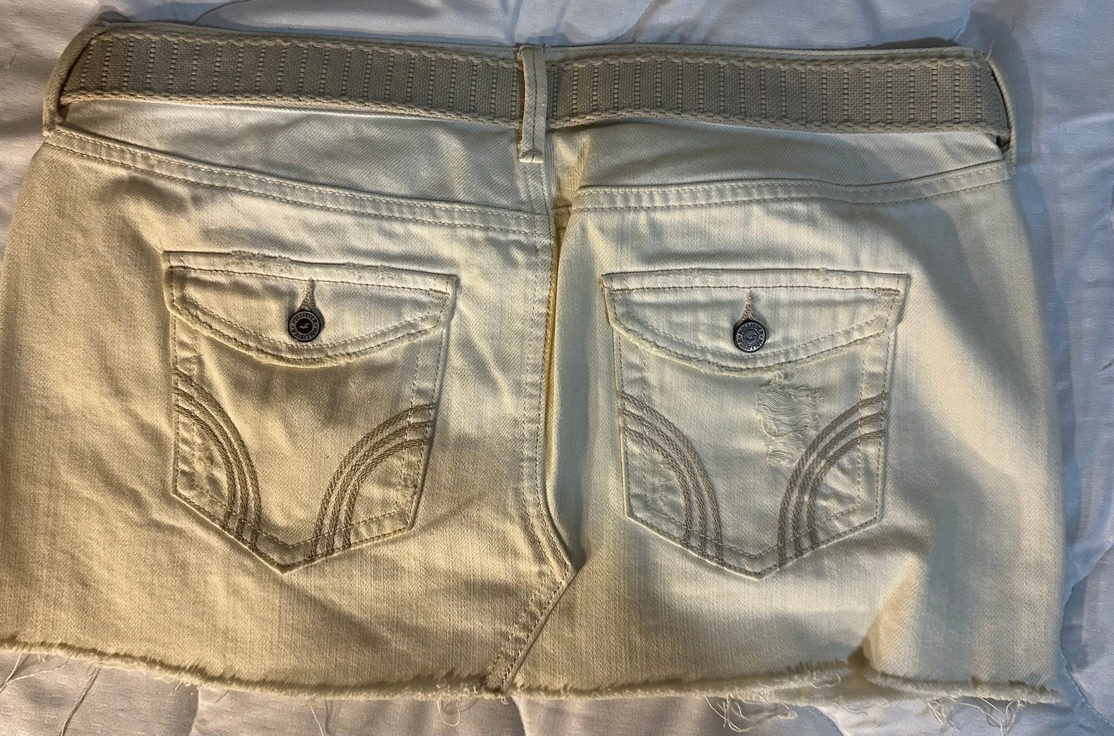 Vintage Holister Size 3 Denim Skirt With Belt Etsy