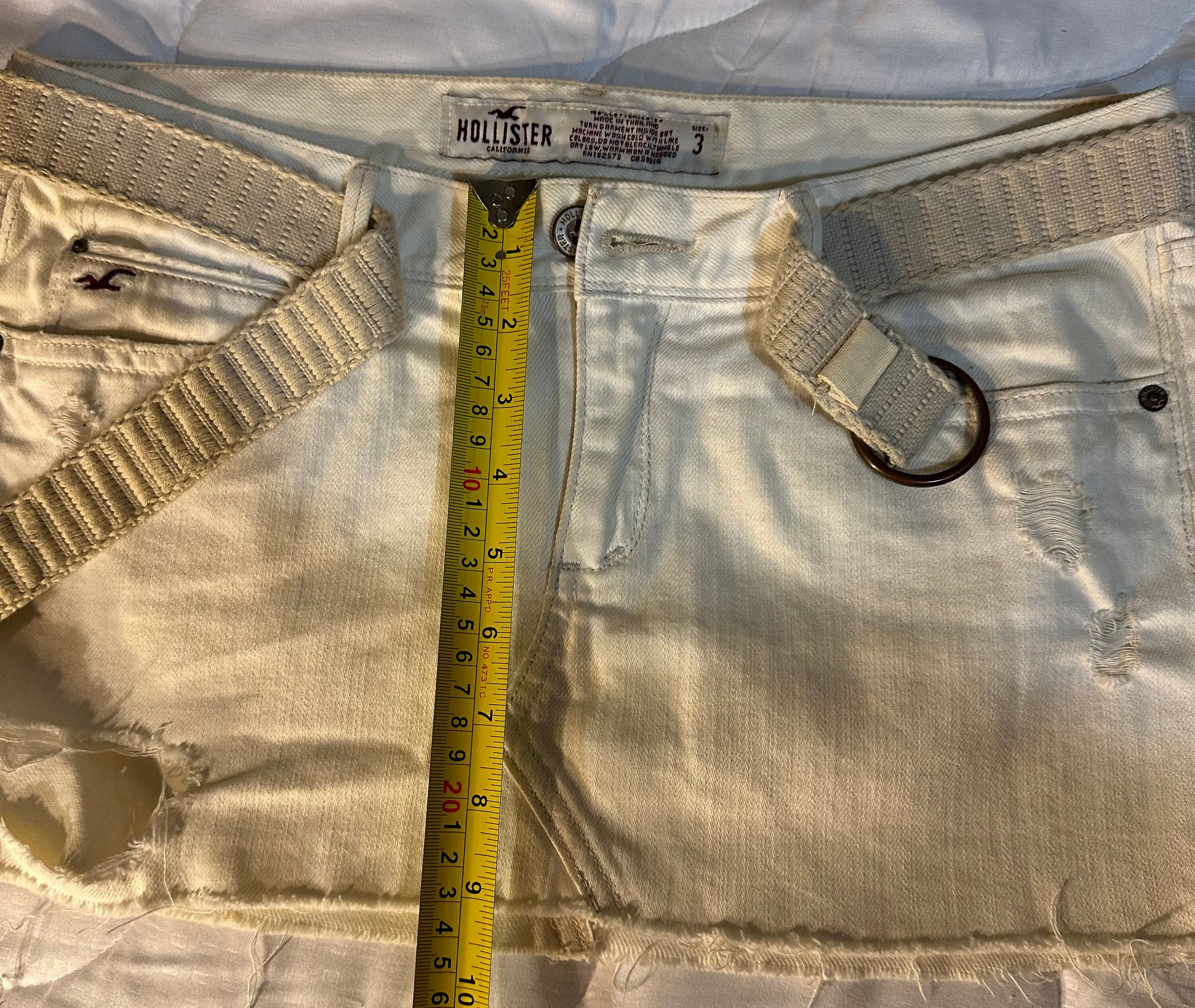 Vintage Holister Size 3 Denim Skirt With Belt Etsy