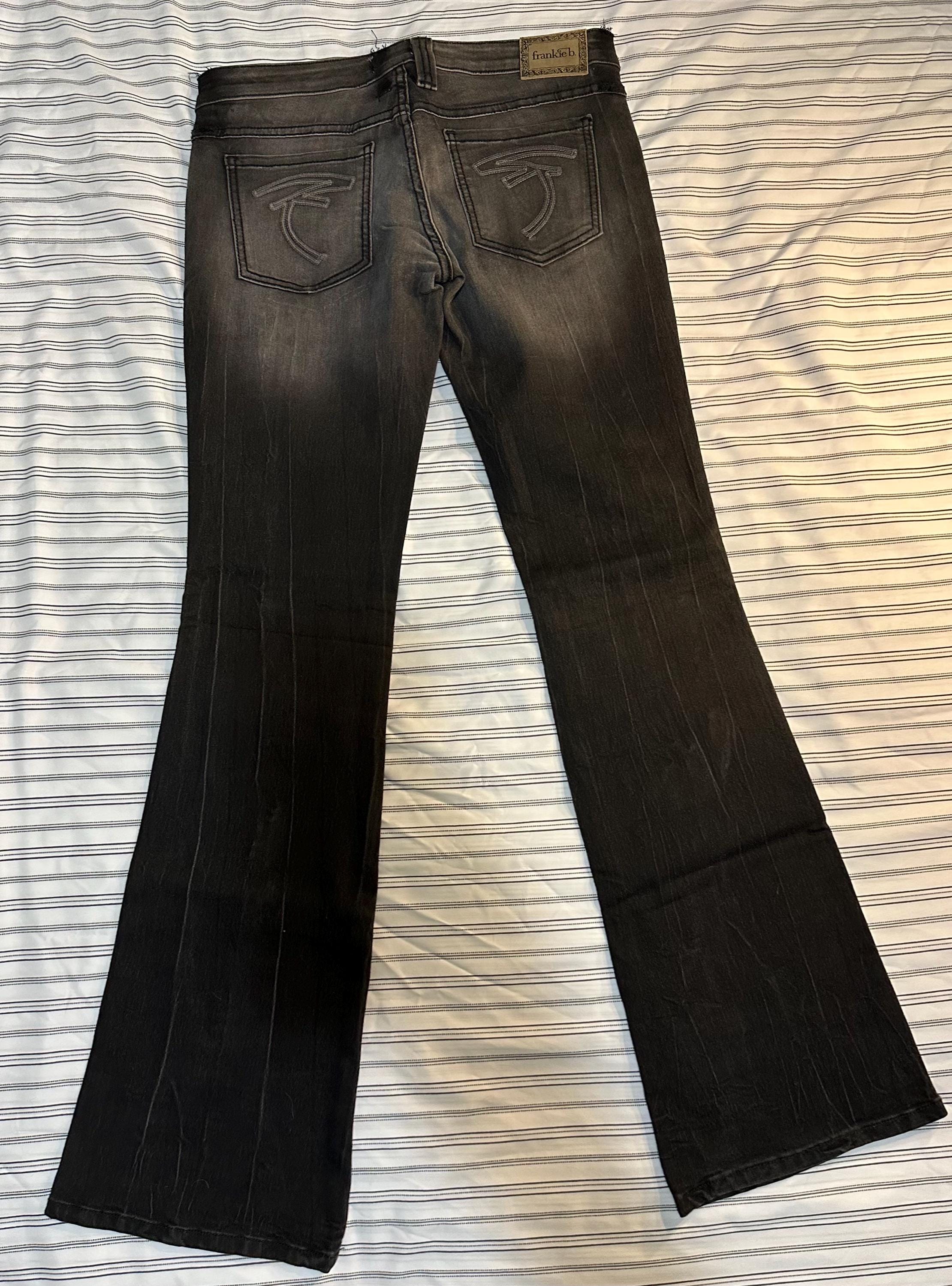 Frankie B Black Soft Jeans Size 29 Inseam 32 Inches With White 