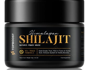 Shilajit Resina Shilajit Himalayana 30g - Shilajit 100% Puro con Acido Fulvico e Minerali, Booster di Forza e Resistenza per Uomini e Donne