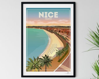 Nice France poster print