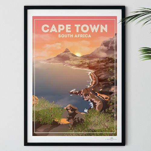 Table Mountain Poster National Park Print Cape Town South Etsy UK