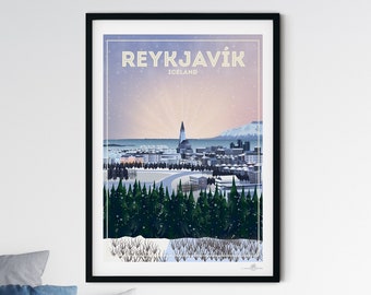 Reykjavik Iceland poster print