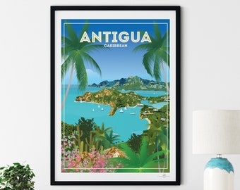 Antigua Caribbean poster print