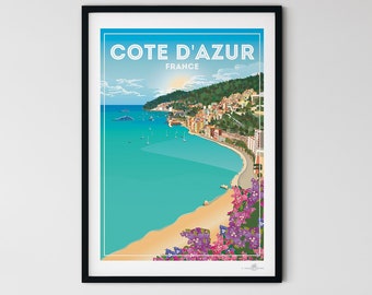 Cote D'Azur France poster print