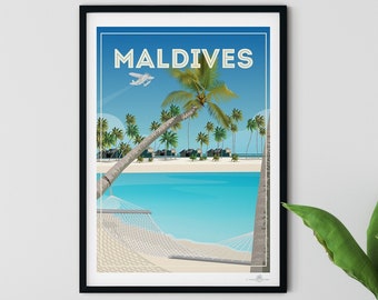 Maldives poster print