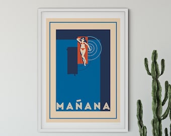 Manana Retro poster print