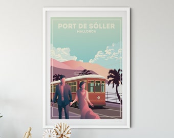 Port De Soller Mallorca poster print