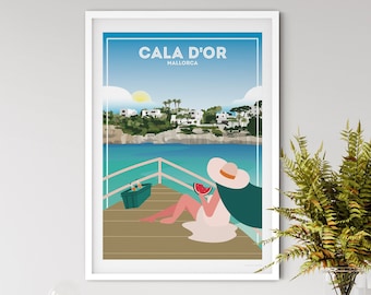 Cala d'Or Mallorca poster print