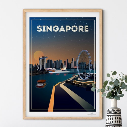 Singapore Poster Print Etsy