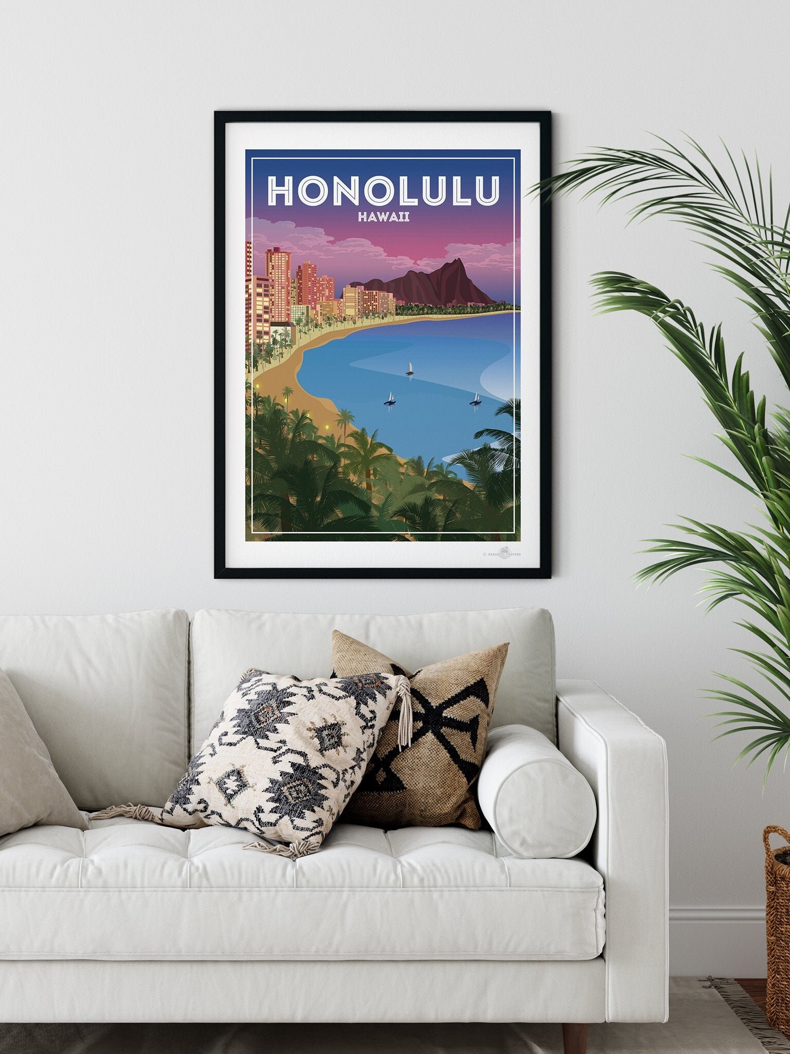 Honolulu Hawaii Poster Print - Etsy