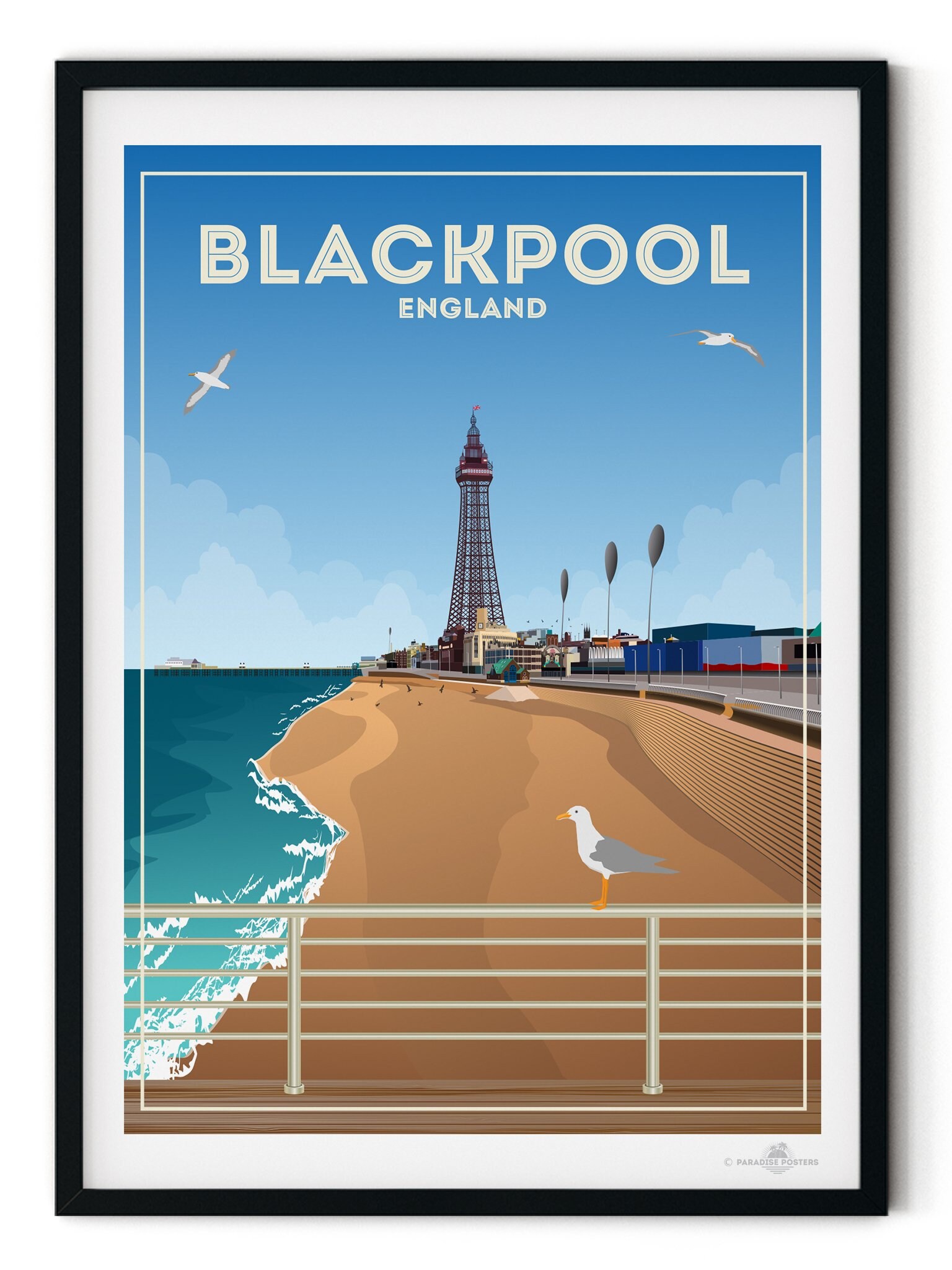 Blackpool England Poster Print Etsy UK