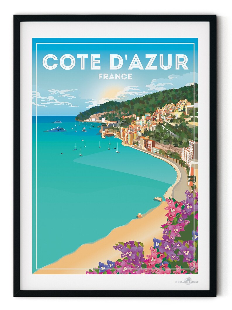 Cote D'azur France Poster Print | Etsy