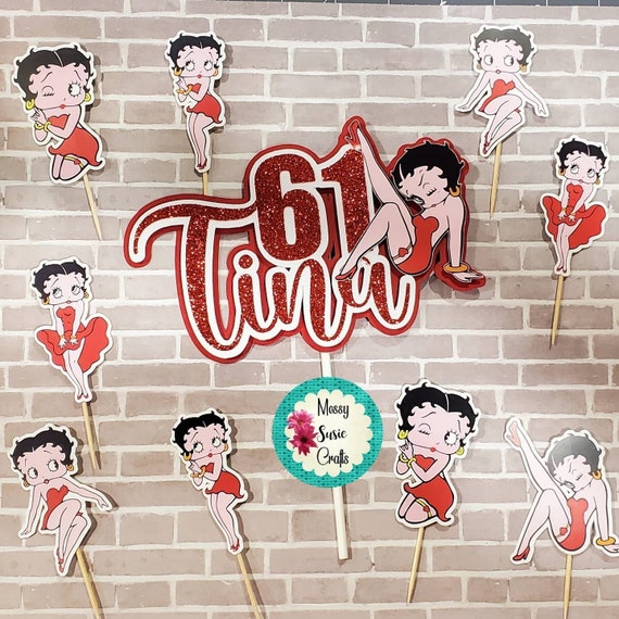 Betty Boop Cake Topper Betty Boop Cupcake Toppers Betty - Etsy
