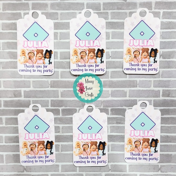 Roblox Tags, Thank you Tags, Roblox girls Birthday, Roblox Party Favors, Roblox, Roblox Boys Birthday